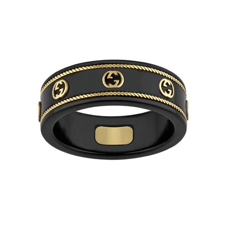 gucci icon ring with yellow gold interlocking g|gucci ghost ring price.